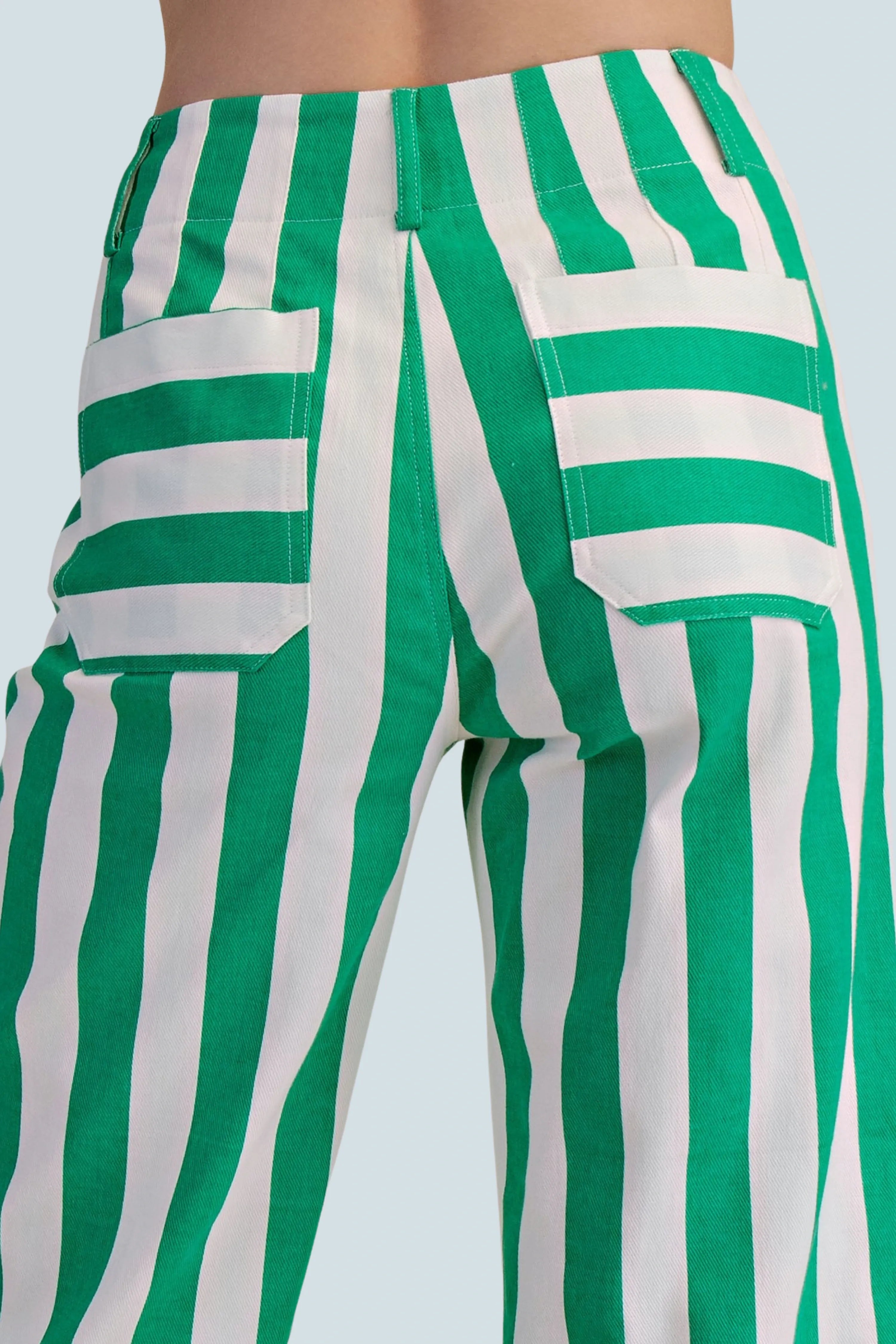 eBoutike Bottom Colette Cropped wide Stripe Pants