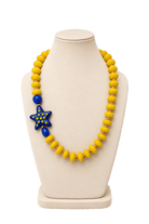 eBoutike Necklace Rondelle Collar Bead with Star and Blue Hearts