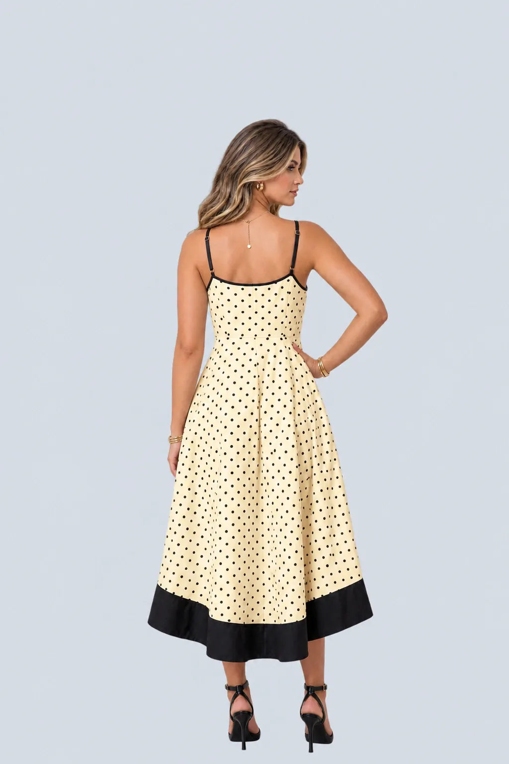 eBoutike Dress Polka Dot Midi Dress