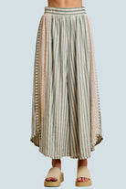 eBoutike Bottom Stripes Wide Leg Pants