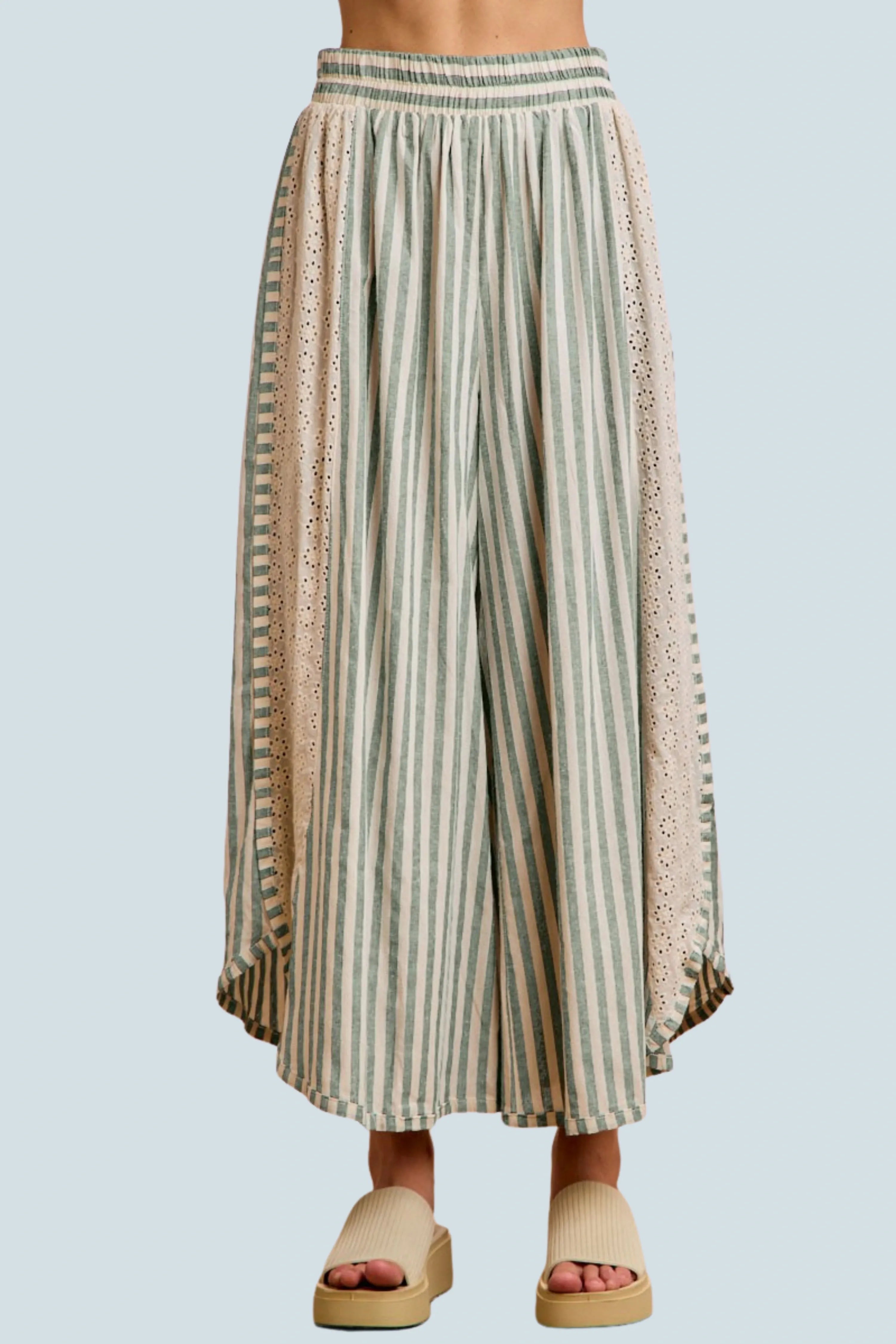 eBoutike Bottom Stripes Wide Leg Pants