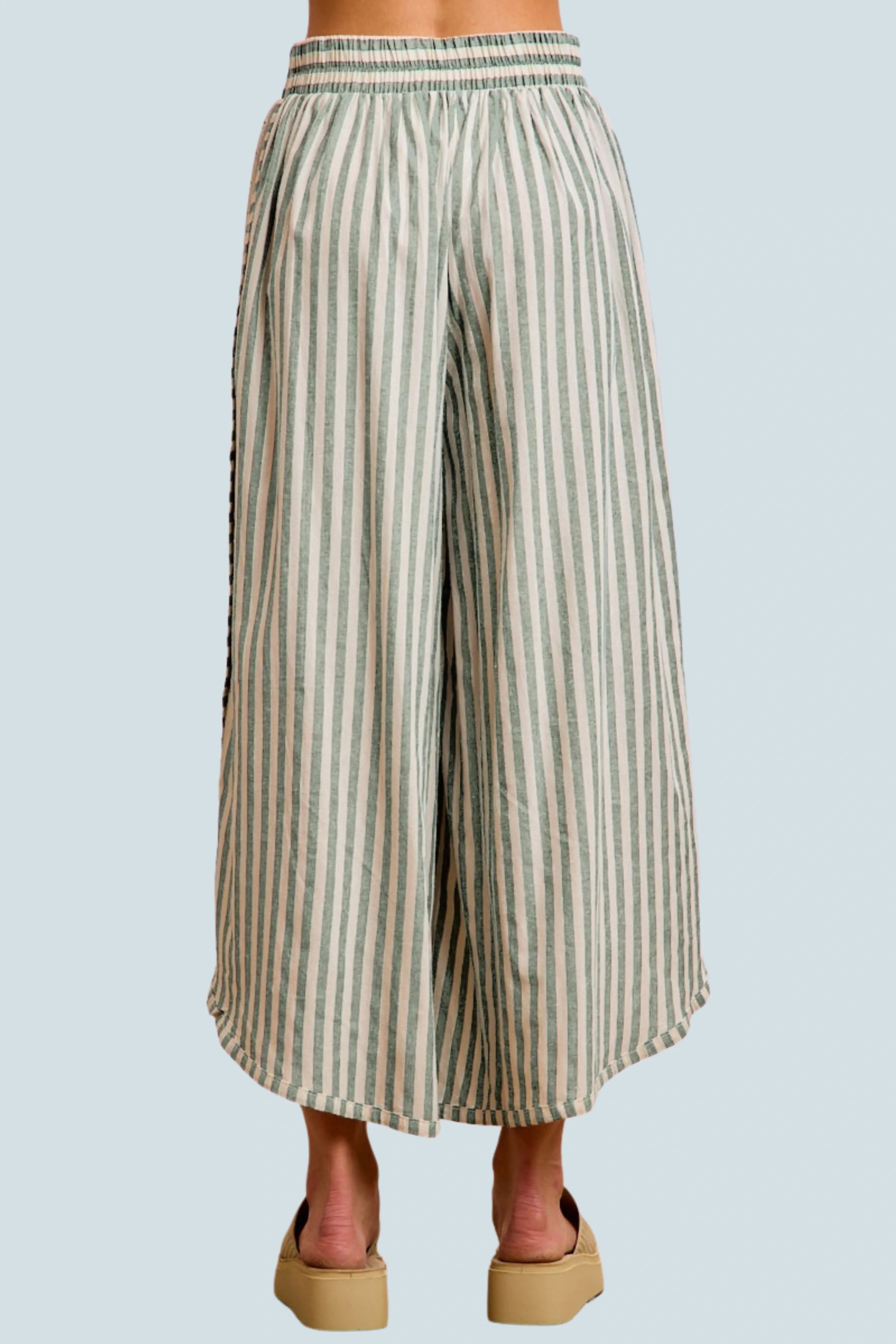 eBoutike Bottom Stripes Wide Leg Pants