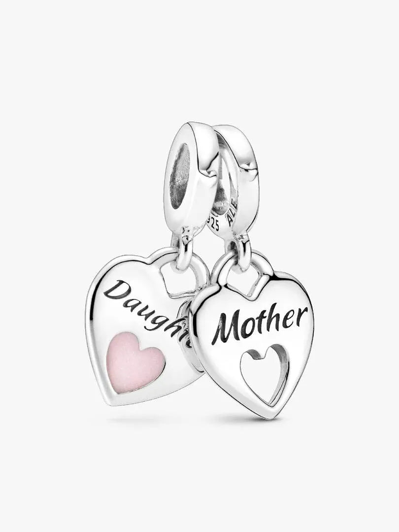 Pandora Charms & Pendants 799187C01 Double Heart Split Dangle Charm