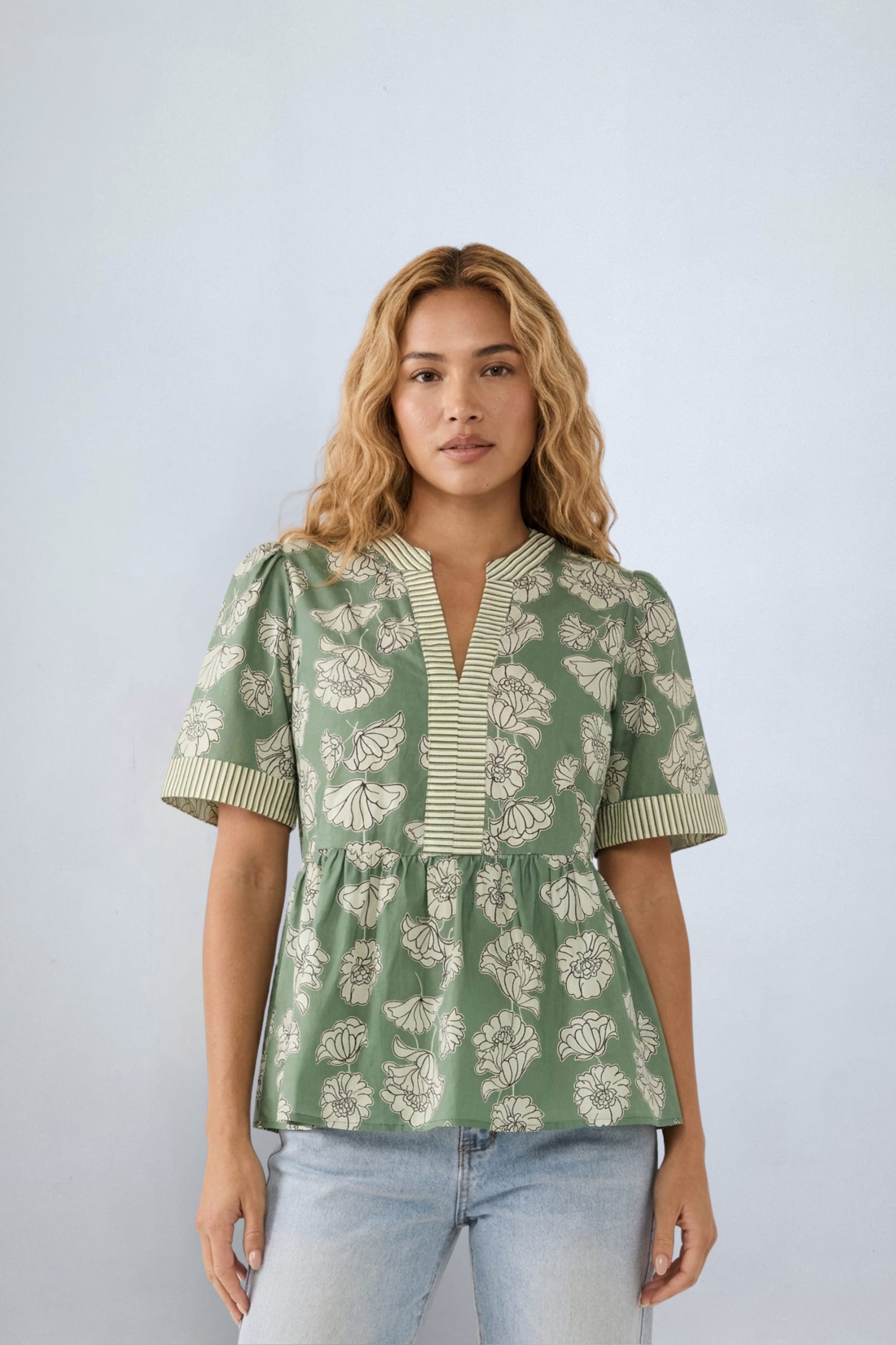 eBoutike Top Short Sleeve Printed Top