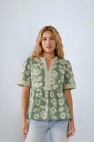 eBoutike Top Short Sleeve Printed Top