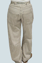 eBoutike Bottom Striped Twill Barrel Pants