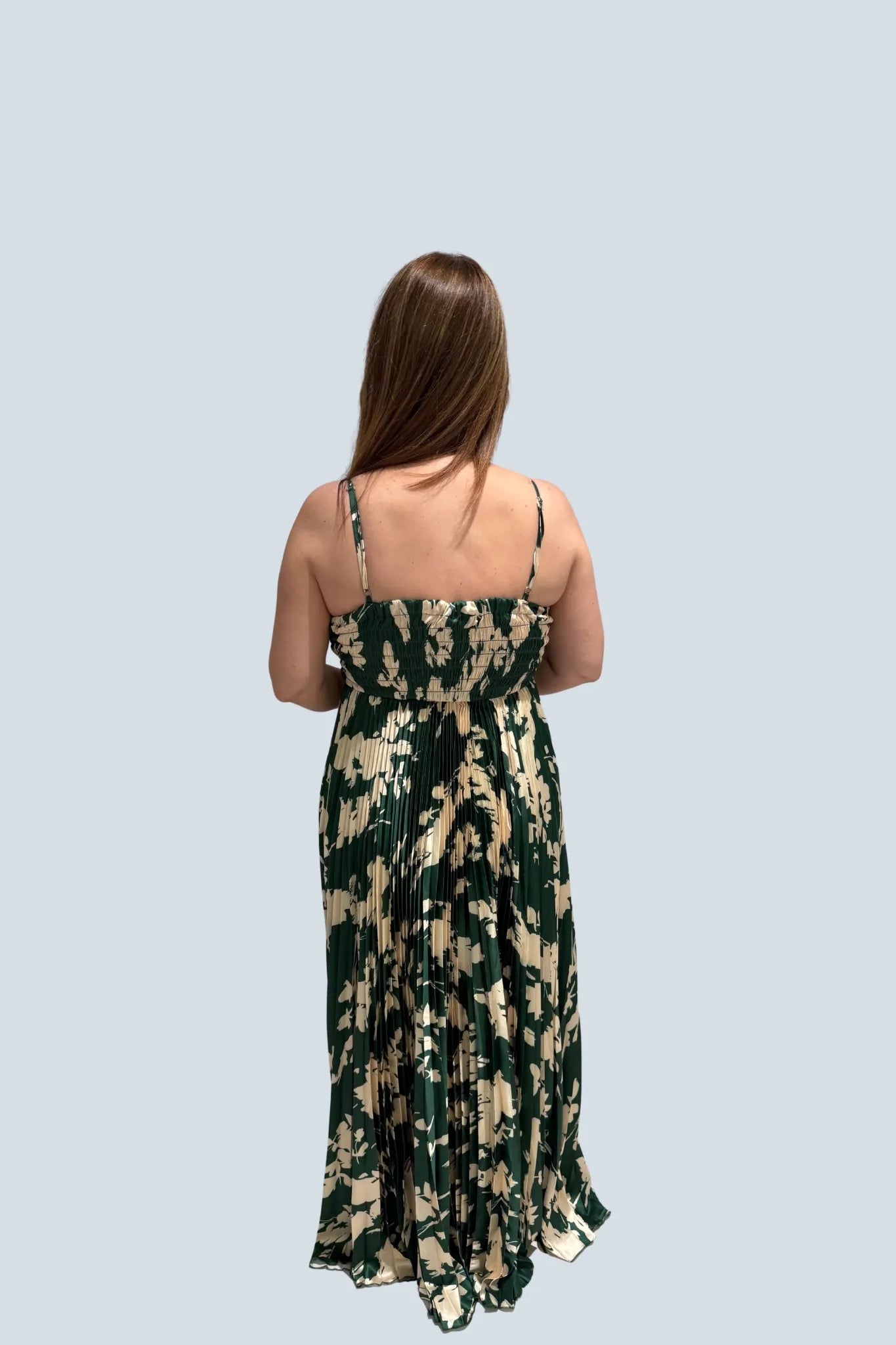 eBoutike Dress Floral Pleated Maxi Dress