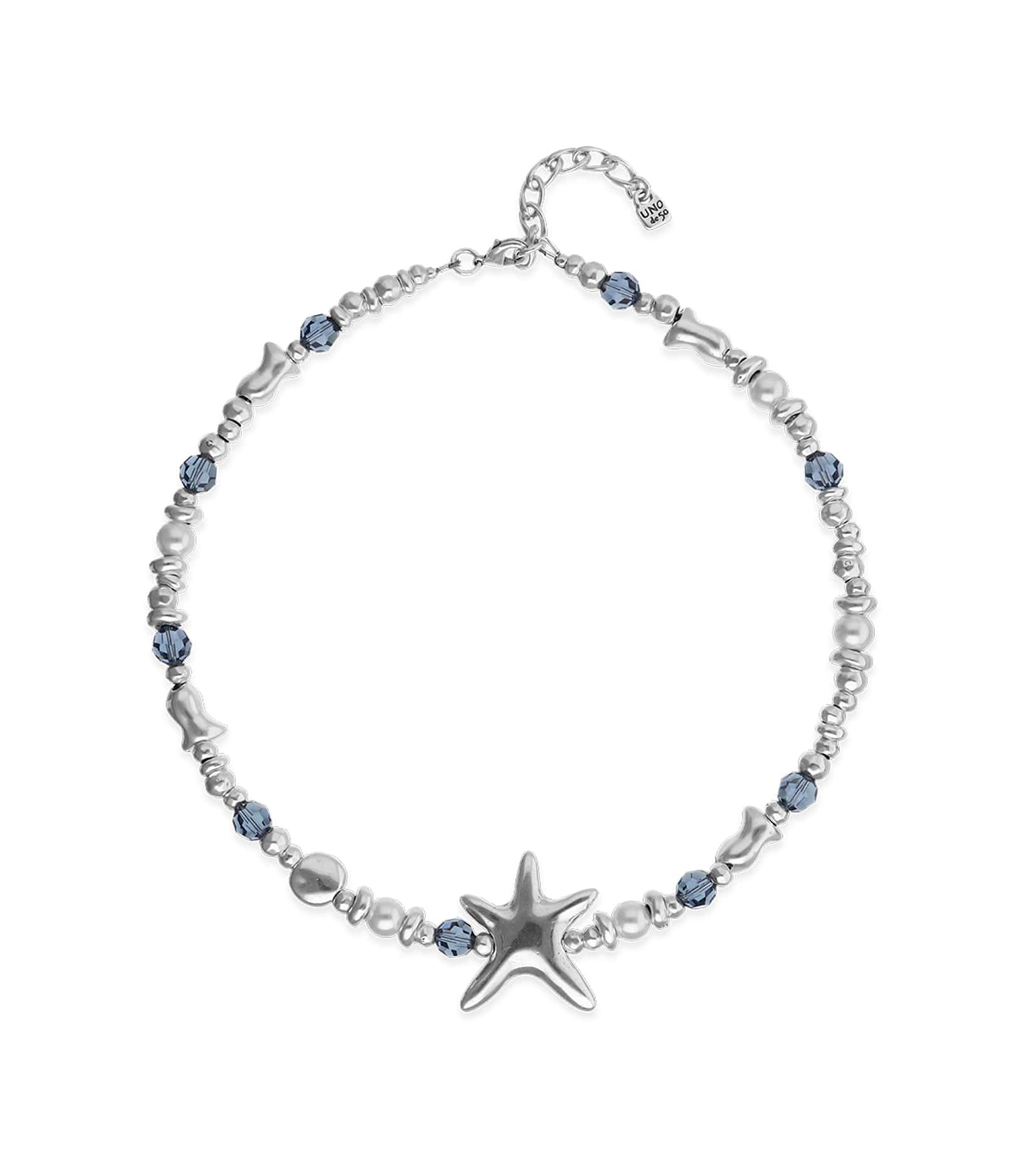 UNOde50 Necklace Starblue Necklace with crystals and big starfish