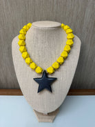eBoutike Necklace Wooden Hexagon Star Pendant Necklace