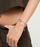 UNOde50 Bracelet Sisterstar Blue silk thread and metal bracelet with starfish
