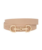 eBoutike Belt Horsebit Buckle Belt Taupe