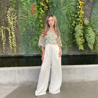 Cream High Waist Wide Pant - éBoutiké