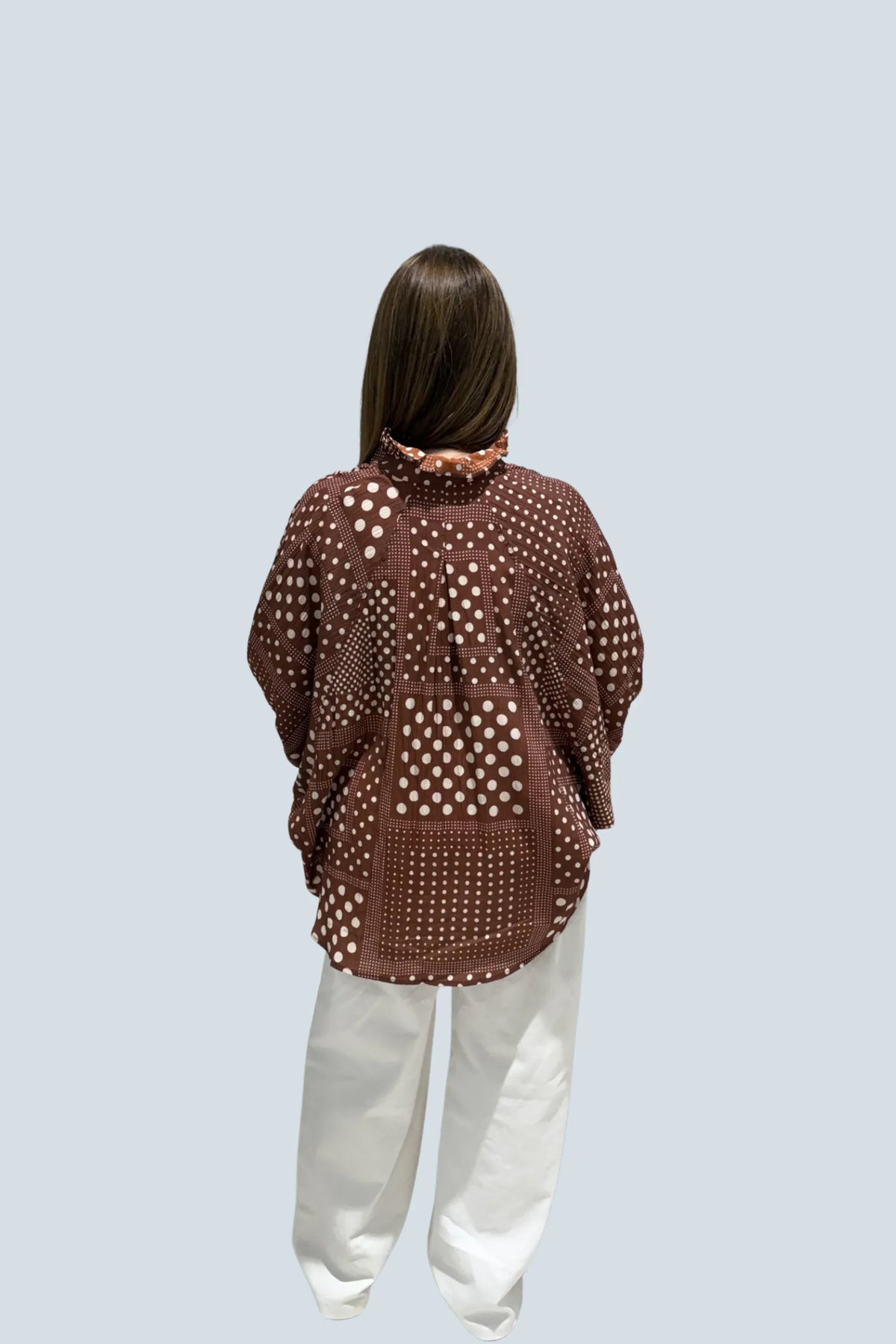 eBoutike Top Balloon Sleeve Button Front Shirt