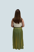 eBoutike Bottom Pleated Shimmering Midi Skirt