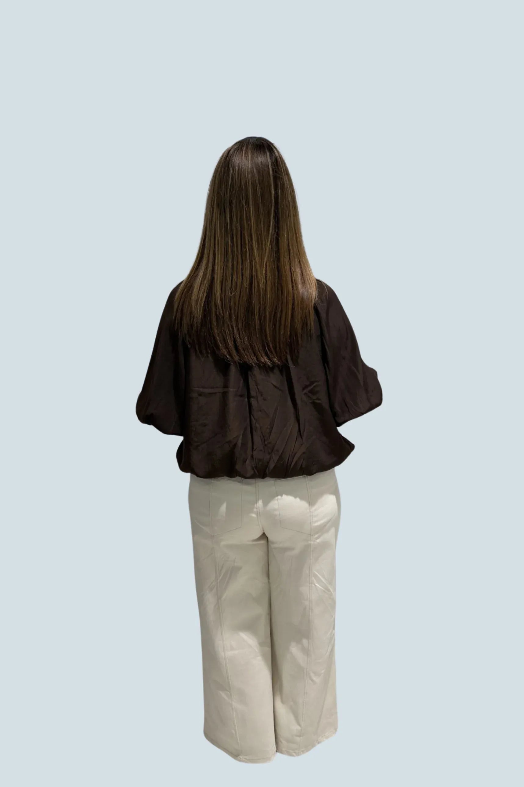 eBoutike Bottom High Rise Stitch Seamed Stretch Crop Pants