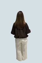 eBoutike Bottom High Rise Stitch Seamed Stretch Crop Pants