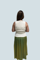 eBoutike Top Sleeveless Lace Trim Tank Top