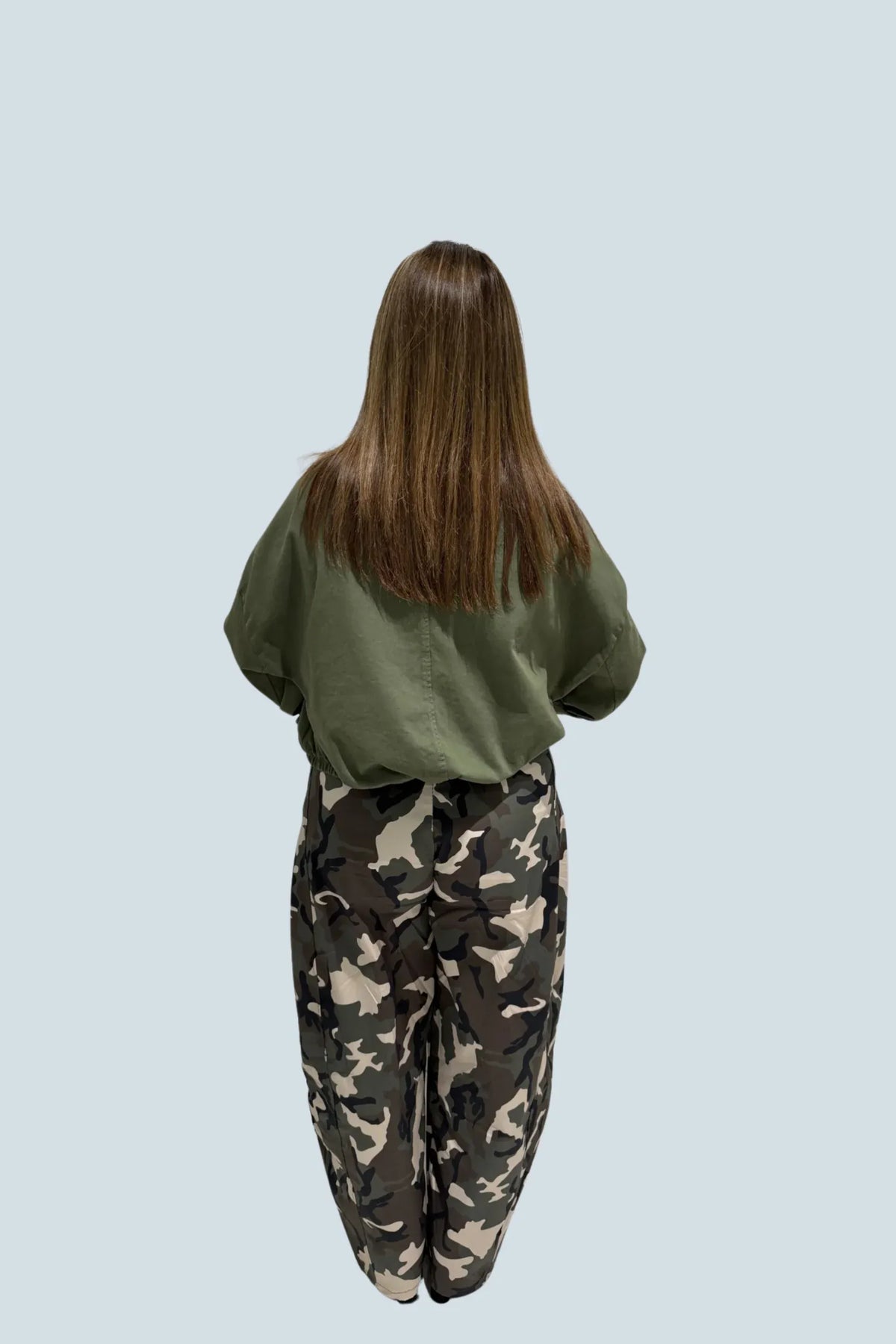 eBoutike Top Military Jacket Olive Camo / OS
