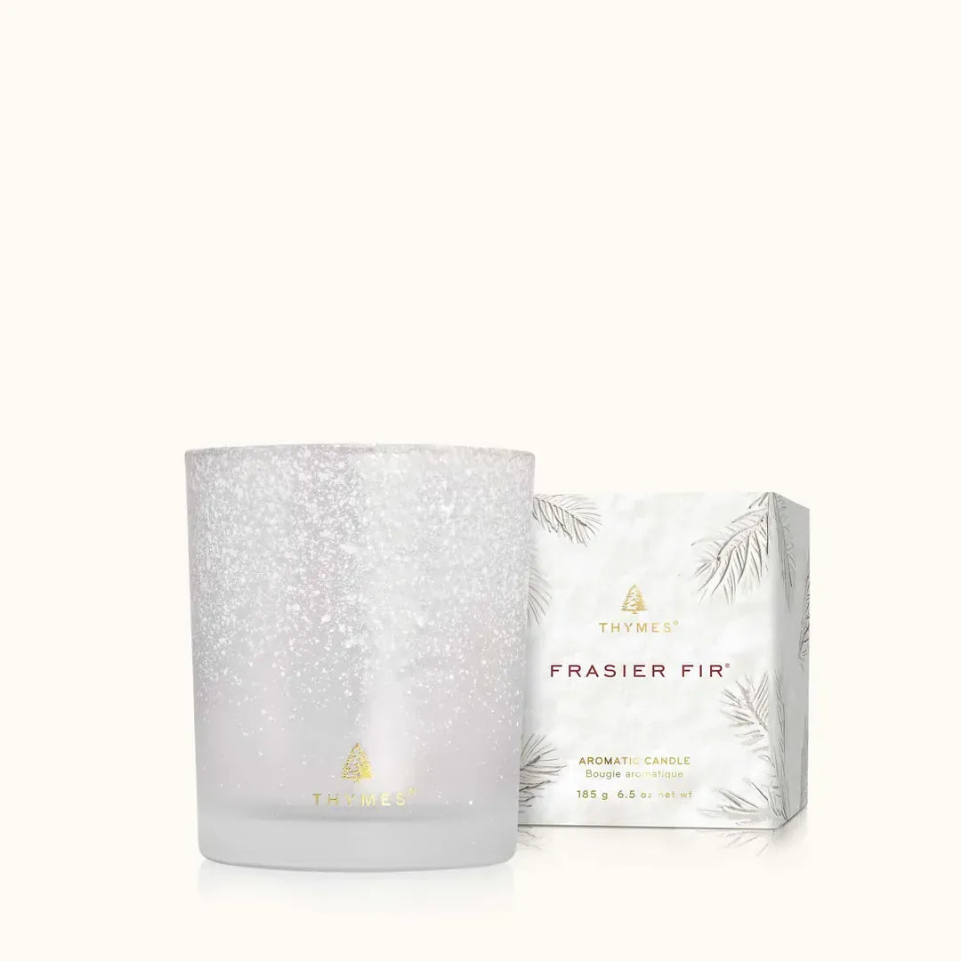 Thymes Fragrance Frasier Fir Flocked 6.5 oz Poured Candle