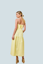 eBoutike Dress Sleeveless Overlay bust bodice tiered midi dress