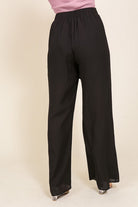 Black high waist Wide Pant - éBoutiké